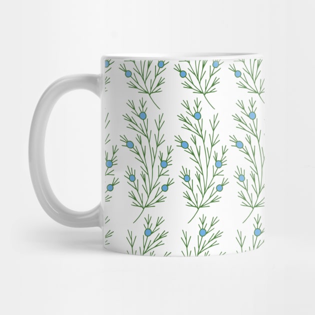 Abstract Juniper Branch | Embroidery Pattern | Botanical by HLeslie Design